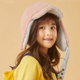 Kid's Plush Trapper Cap Reversible Winter Warm Bomber Hat