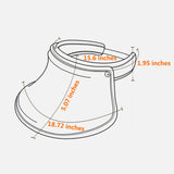US Stock Kid's UV Protection Adjustable Face Sheild Visor Hat UPF 50+