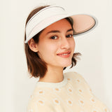 Women's Large Brim Summer UV Protection Beach Adjustable Visor Hats UPF 50+