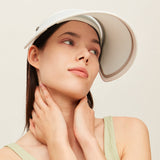 US Stock Women's Premium UV Protection Wide Brim Adjustable Face Sheild Visor Hat UPF 50+