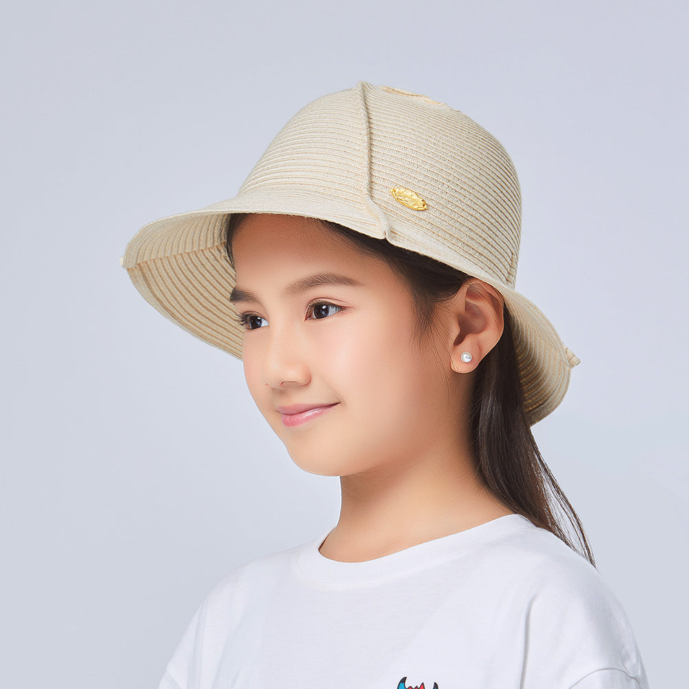 Kid’s Splicing Straw Hat UPF 50+ Sun Protective