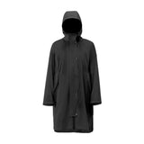 black waterproof long coat