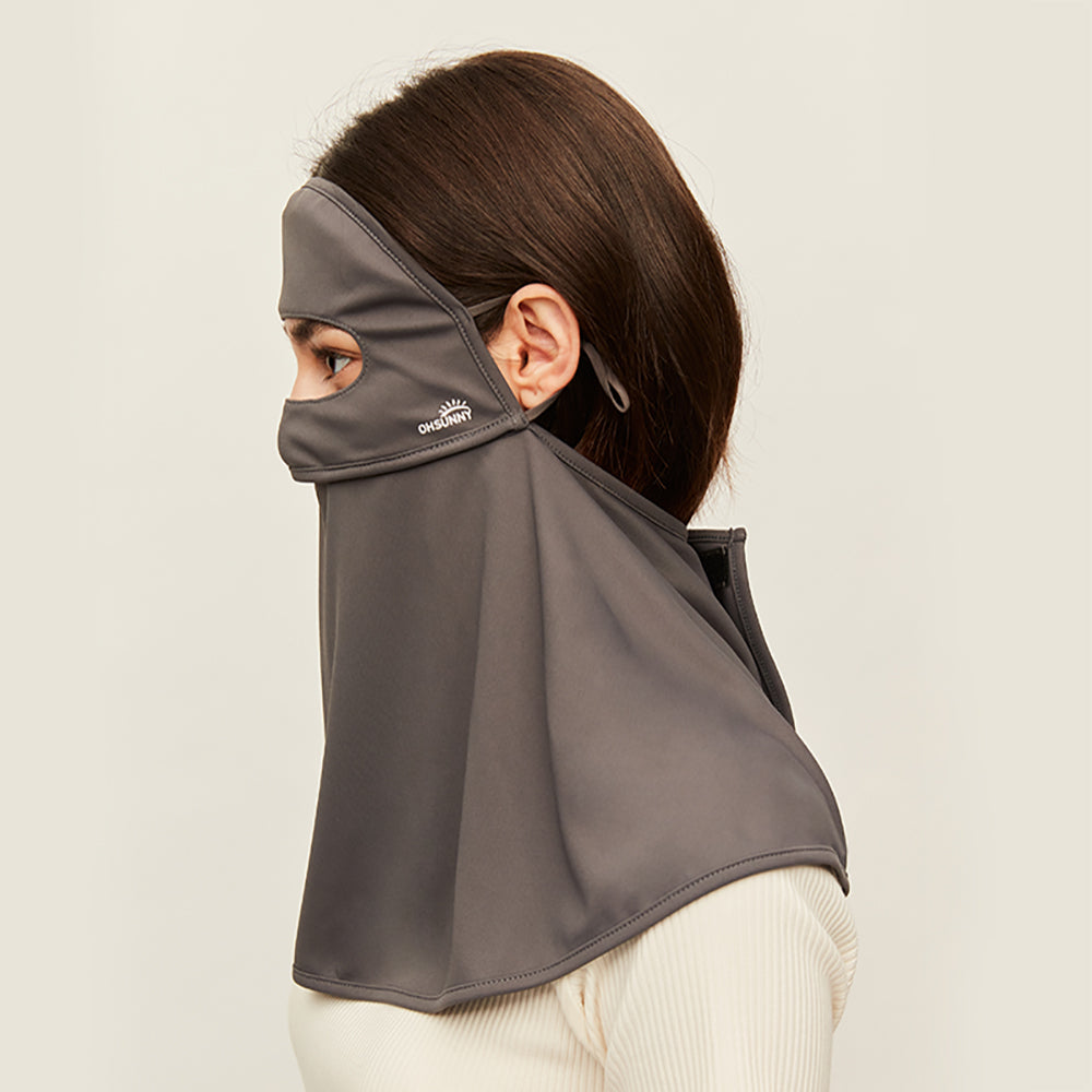 Women's Sunscreen Mask Full Face Neck Shoulder Protection UPF50+