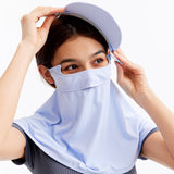 Unisex Sunscreen Face Cover with Detachable Brim UPF 50+ Mask