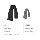 US Stock Dual-sided Fleece Long Scarf Warm Wrap Shawl with Pockets for Cold Winter Season