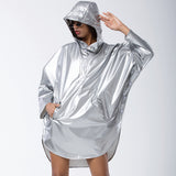 display of the silver grey ultra light rain-proof wind coat
