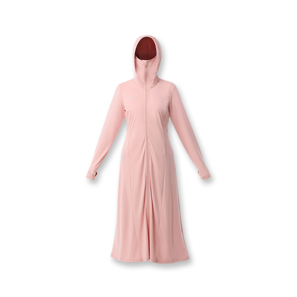 flesh-pink sun-protective long hoodie