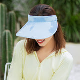 Unisex Large Brim Visor Cap UPF 50+ Sun Protection Hat