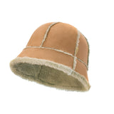 Winter Faux Fur Bucket Hat Fluffy Fuzzy Vintage Hat for Women Teens Girls