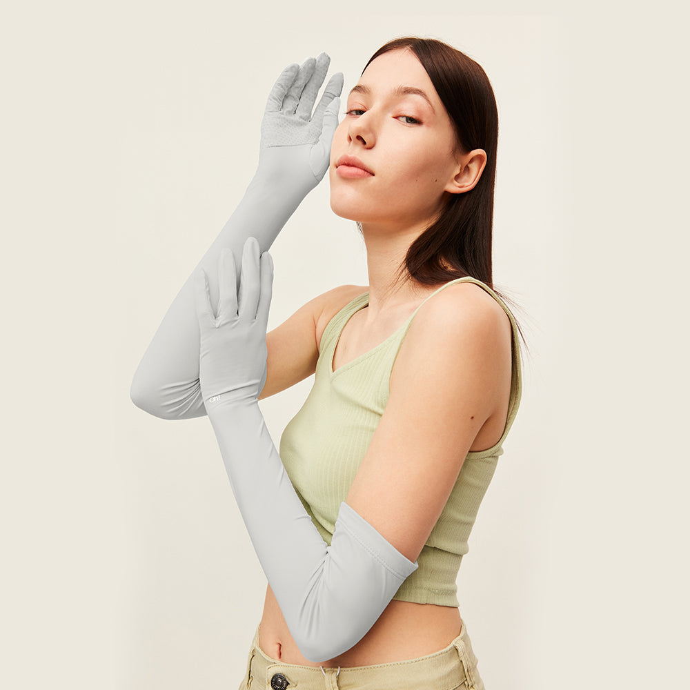 Women's Long Arm Sleeves Sun Protection Gloves UPF 50+