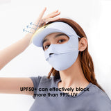 Sun Protection Full Face Mask with Cap Brim UPF 50+ Riding Cover