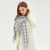 Women's Winter Warm Scarf Tartan Plaid Shawl Soft Long Wrap