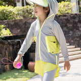 Kid's Two-tone Sun-proof Hoodie UPF 50+ Outdoor Coat