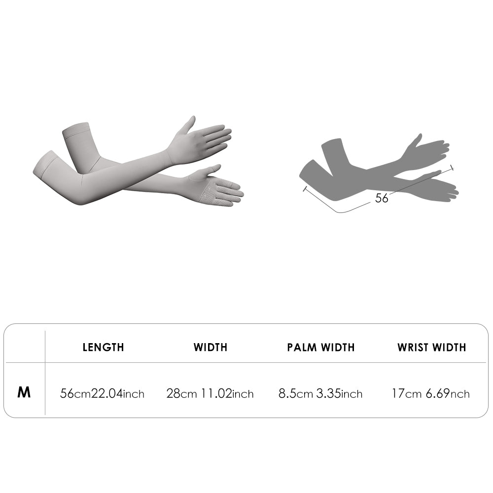 Women's Sun Protection Arm Sleeves Gloves Full Finger Touchscreen Gloves UPF50+