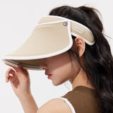 Unisex Premium UV Protection Sun Visor Cap Adjustable Wide Brim Hat UPF 50+