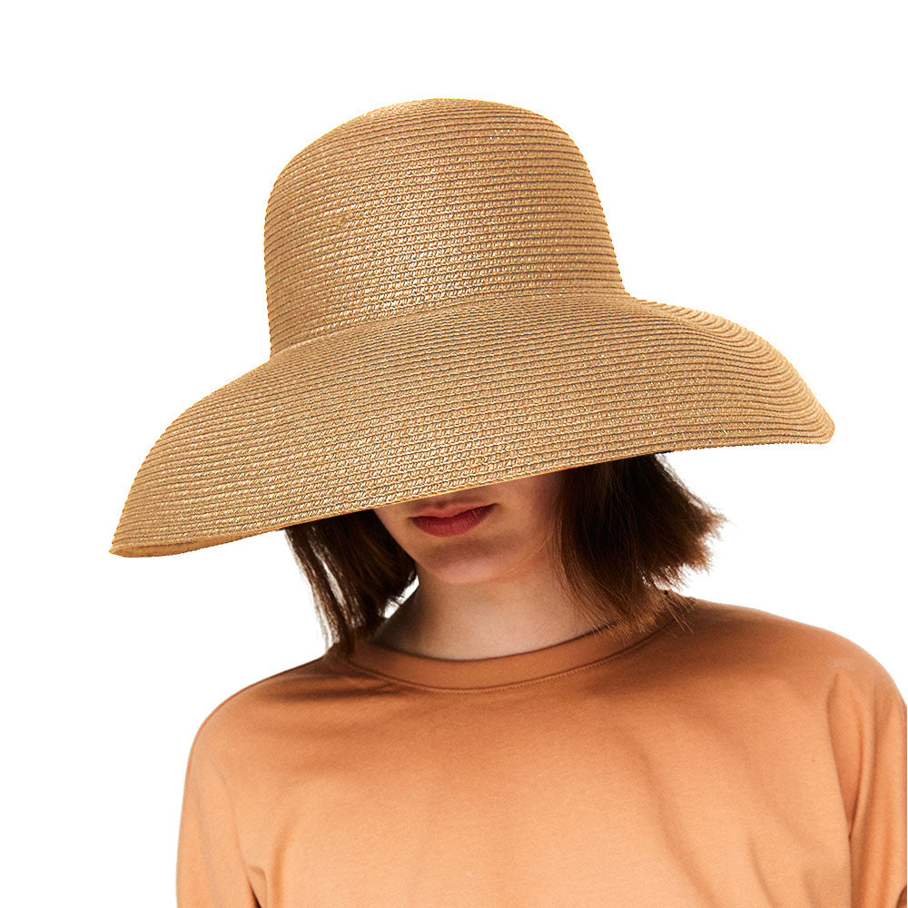 US Stock Trendy Wide Brim Straw Hat for Women Foldable Roll up Sun Beach Caps