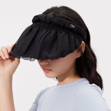 Chiffon Wide Brim Cap UV Protection Adjustable Sun Visor Hat UPF 50+