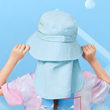 Kid’s Bucket Hat with Neck Flap and Strap UPF 50+