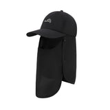 Unisex Baseball Cap with Removable  Face Cover & Neck Flap Sun Protection Fishing Hat UPF 50+