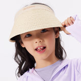 Kid's Wide Brim Sun Visor Cap UPF 50+ Sun Protection Straw Hat