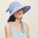 Women's Large Brim Sun Hat with Bear Ear UPF 50+
