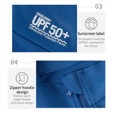 Men's Sun Protection Zip-Up Jacket Thin Stripe UPF50+