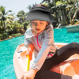 US Stock Kid's UV Protection Adjustable Face Sheild Visor Hat UPF 50+