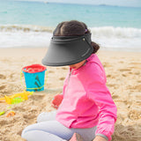 US Stock Kid's UV Protection Adjustable Face Sheild Visor Hat UPF 50+