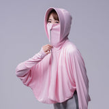 Women's High Collar Hoodie UPF 50+ Sun Protection Cloak