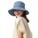 Unisex Large Brim UV Protection Foldable Fisherman Bucket Hat UPF 50+