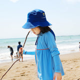 Kid’s Bucket Hat with Neck Flap and Strap UPF 50+