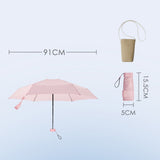 Transparent Adhesive Sun And Rain Ultralight Sunscreen Umbrella with Portable Bag