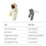 US Stock Kid's 3-in-1 Multi-Functional Hoodie Hat/Scarf/Gloves Set