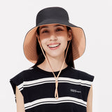 Women's Reversible Bucket Hat Wide Brim Sun Cap UPF50+ Waterproof