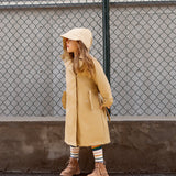US Stock Kids Waterproof Jacket Hooded Raincoat Rain Wear for Girls Boys Age 4-11 Years