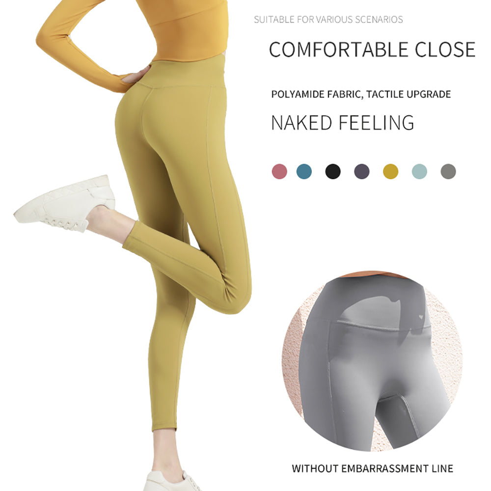 High-Waist Anti-Chafing Seams Ankle Sports Legging Yoga Pants – OHSUNNY