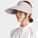 US Stock Unisex Large Brim Sun Visor Cap UPF 50+ Sun Protection Hat