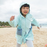 Kid’s Loose Zip-up Hoodie UPF 50+ Sun Protection Coat with Pockets