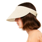 Women's Wide-Brim Roll-up Foldable Straw Hat UPF 50+