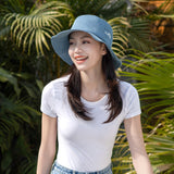 Women's Deformable Brim UV Protection  Fisherman Bucket Hat UPF 50+