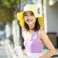 US Stock Unisex Wide Brim Bucket Hat with Neck Flap UPF 50+ UV Protection