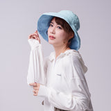 Women's Outdoor UV Protection Foldable Wide Brim Beach Fishing Hat UPF 50+