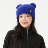 Winter Bear Ear Beanie Warm Knit Full Face Cover Balaclava Ski Hats for Men and Women