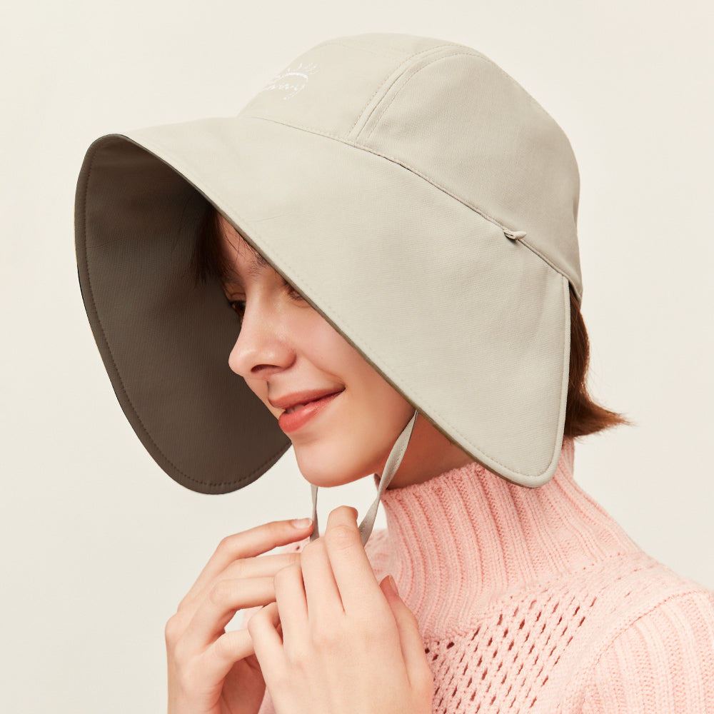 Women's Wide Brim Sun Hat UV Protection Reversible Bucket Cap UPF