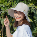 Women's Wide-Brime Beach Foldable Floppy Hat UPF 50+