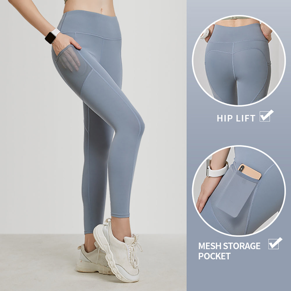 Splicing Yoga to Women Waist High Exercise Gauze Pants Tight Lift Buttocks  Yoga Pants