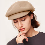 Women's Winter Sheep Wool Heated Beret Hat