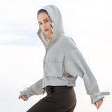 US Stock Sun Protection Hoodie Jacket for Women UPF 50+ Long Sleeve Sunscreen Coat