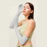 US Stock Sunscreen Gloves Summer-Long Outdoor Anti-Ultraviolet Arm Guard UPF 50+