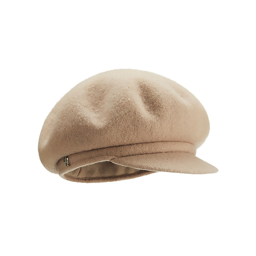 US Stock Women's Winter Sheep Wool Heated Beret Hat